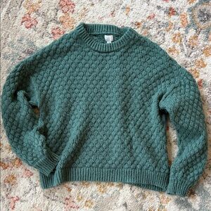 a new day Green Textured Crew Neck Sweater